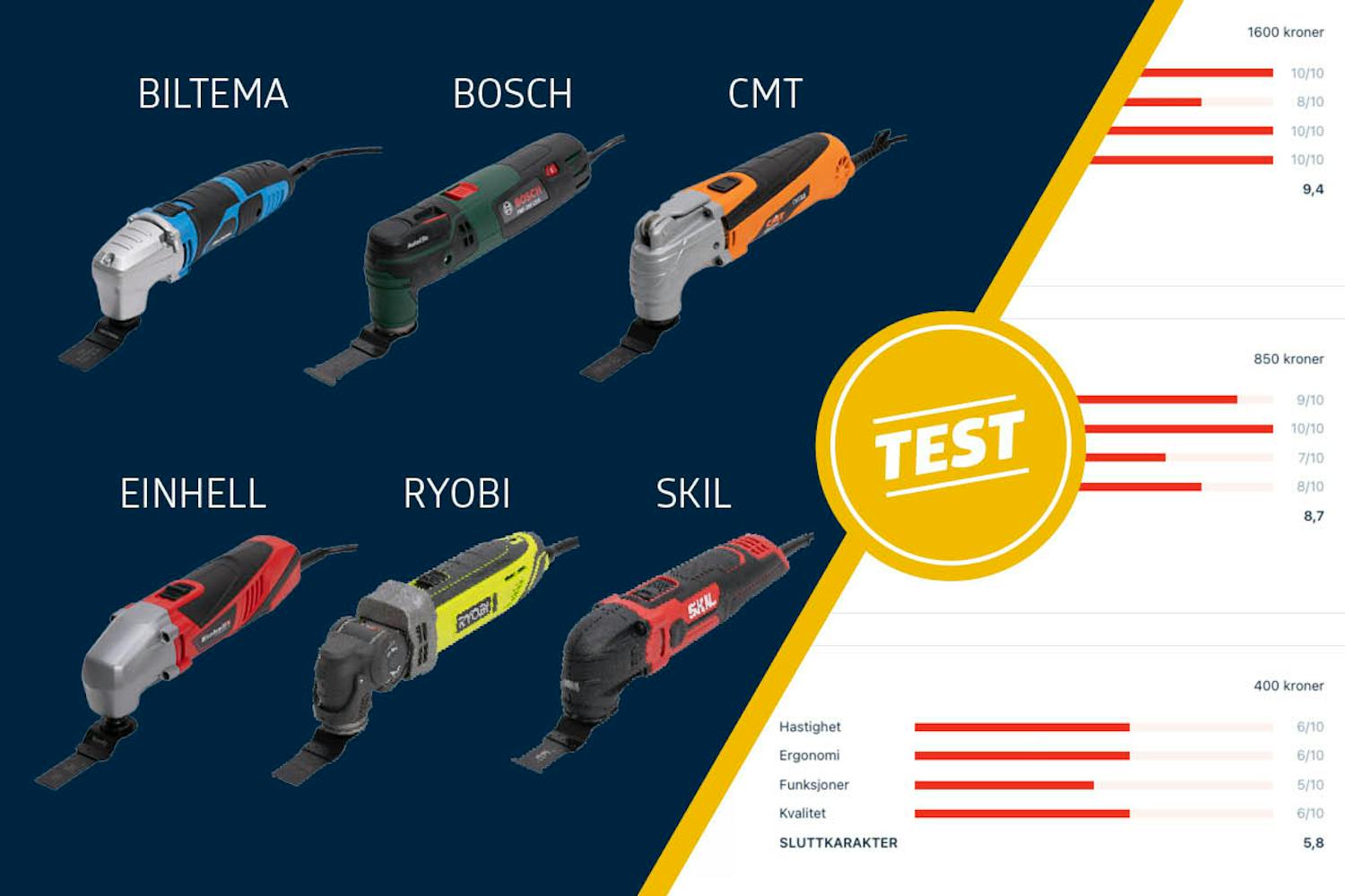 Vi tester 6 multikuttere med ledning Vi tester 6 multikuttere med ledning